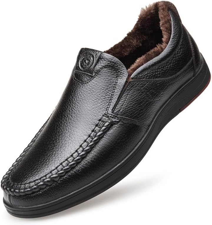 

Мужские туфли Loderin, мужские прогулочные туфли Loderin, удобные туфли с поддержкой свода и амортизирующей подошвой, слипоны, повседневные лоферы, легкие и дышащие (черные, 10) Generic