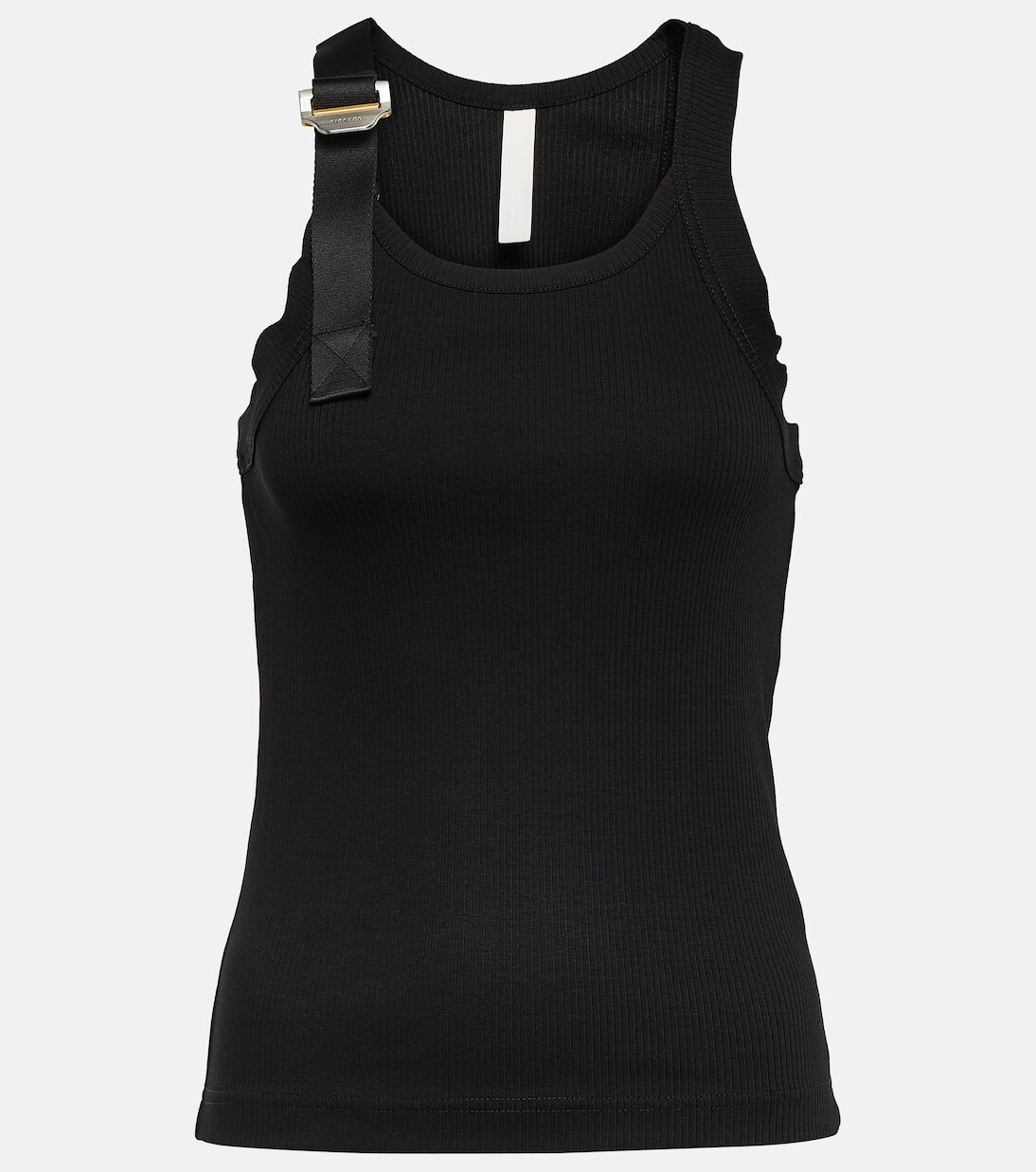 

Майка с защитными слайдерами из смесового хлопка Dion Lee, черный