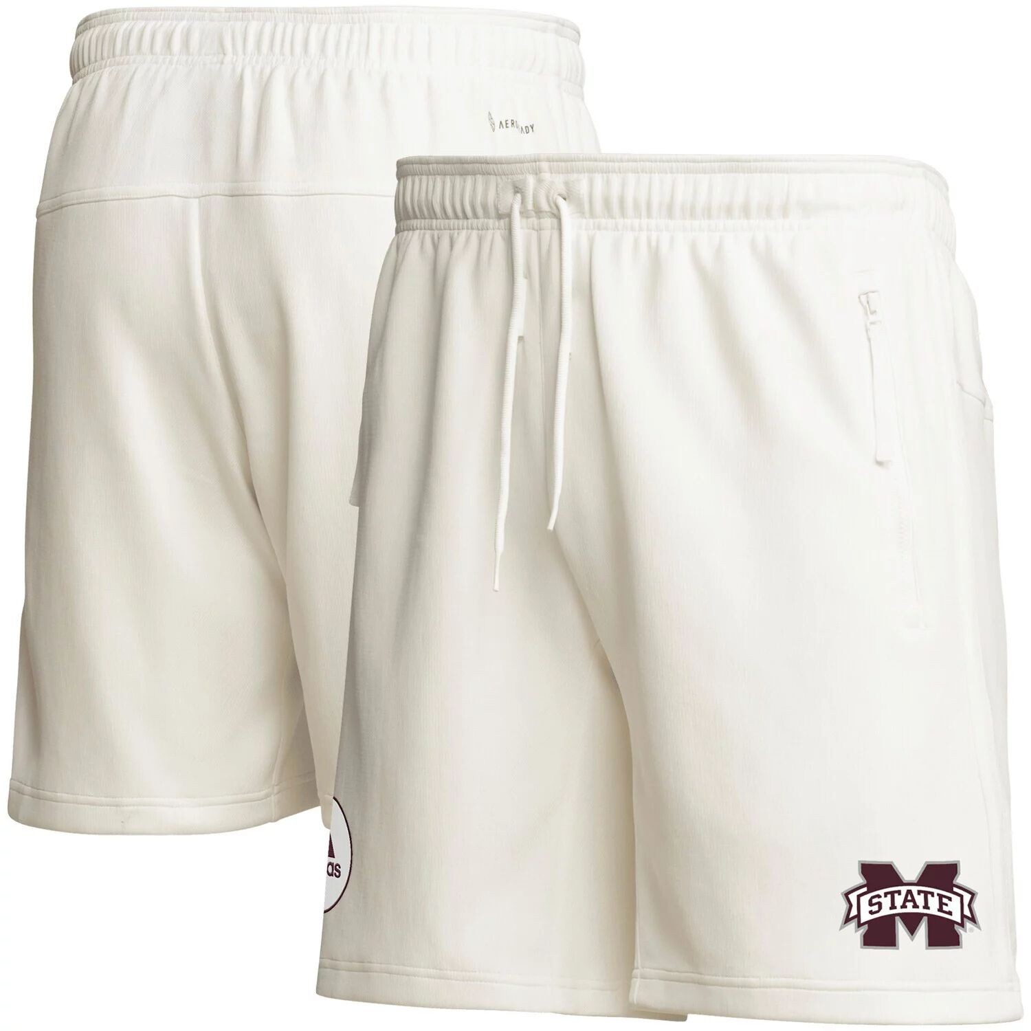 

Мужские кремовые шорты Mississippi State Bulldogs Zero Dye AEROREADY adidas