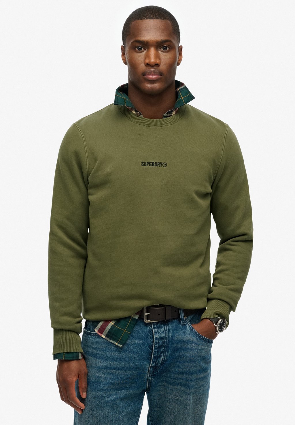 

Толстовка MICRO LOGO CREW Superdry, зеленый