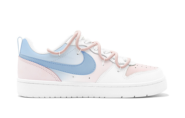 Кроссовки Nike Court Borough Skateboard Shoes Women's Low-Top Blue, розовый — фото 3