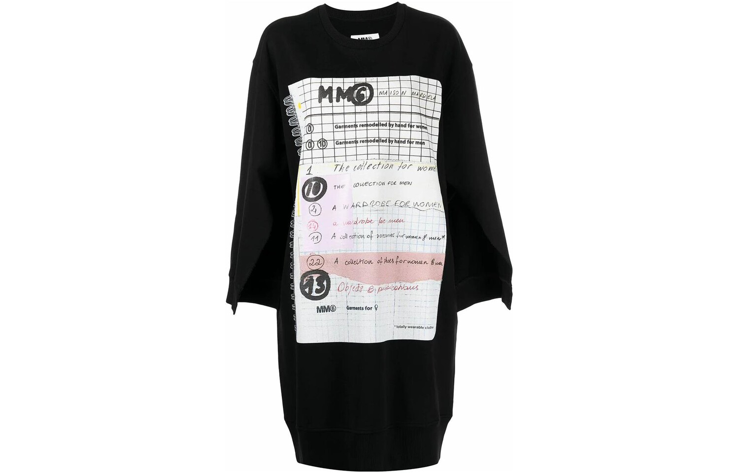 

Платье с длинными рукавами женское черное Mm6 Maison Margiela