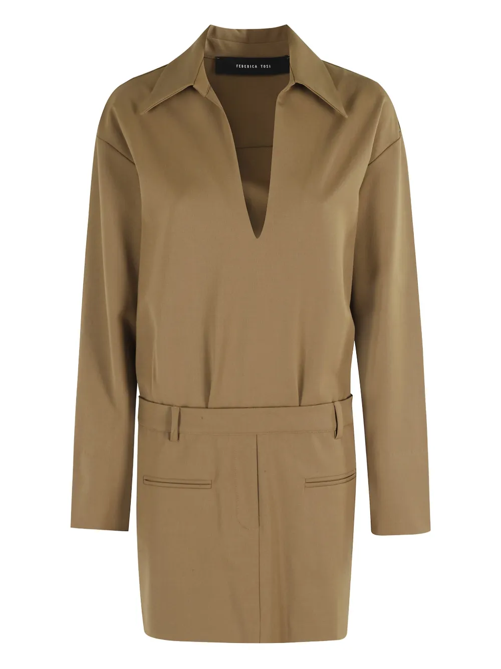 

Платье с V-образным вырезом Federica Tosi, коричневый