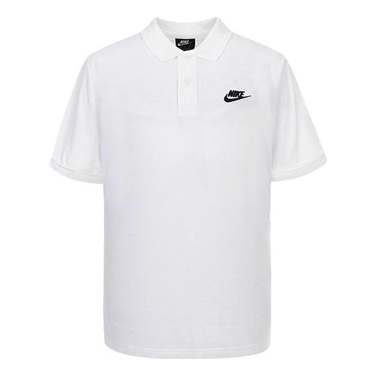 

Футболка casual sports lapel short sleeve polo shirt white Nike, белый