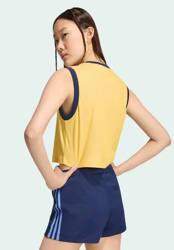Топ-майка Adidas Originals Heather, тёплая ваниль/ночной индиго — фото 2