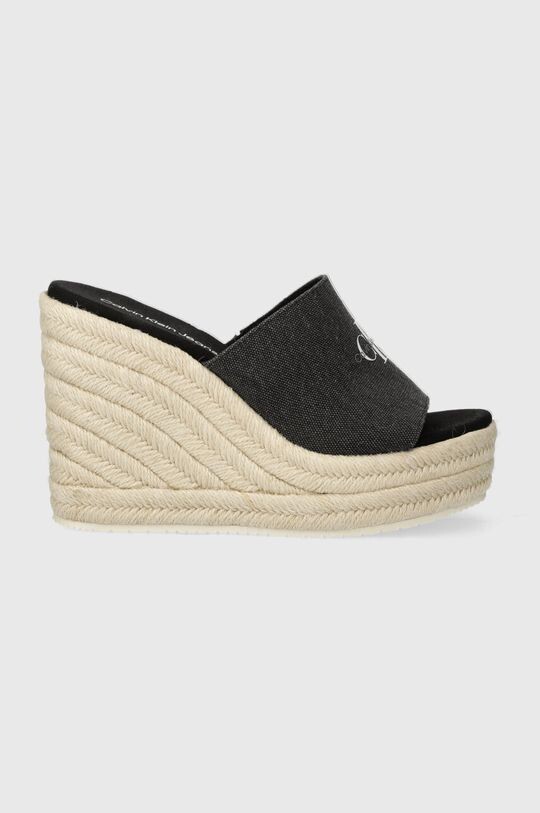

Шлепанцы SLIDE WEDGE ROPE SANDAL ML BTW Calvin Klein Jeans, черный