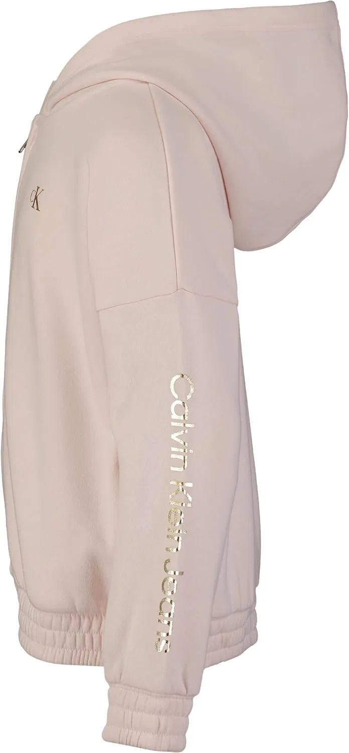Детская флисовая кофта Calvin Klein, Peony Stack — фото 3