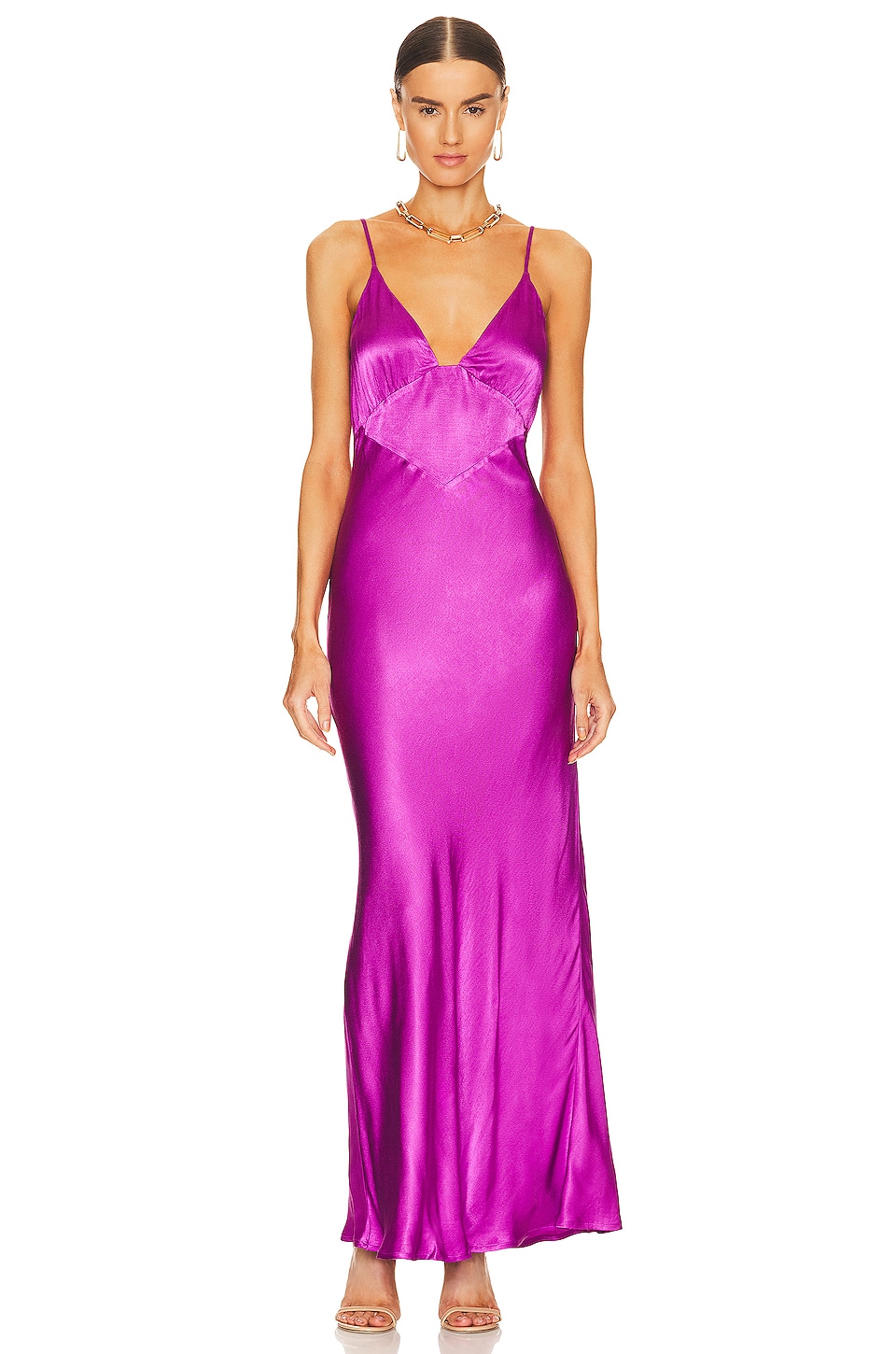 

Платье Bardot x REVOLVE Wintour Midi Slip, цвет Purple Gold