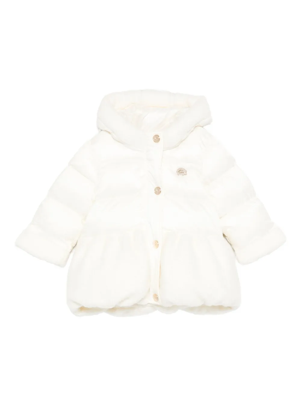 

Стеганое пальто с капюшоном Tartine Et Chocolat, белый