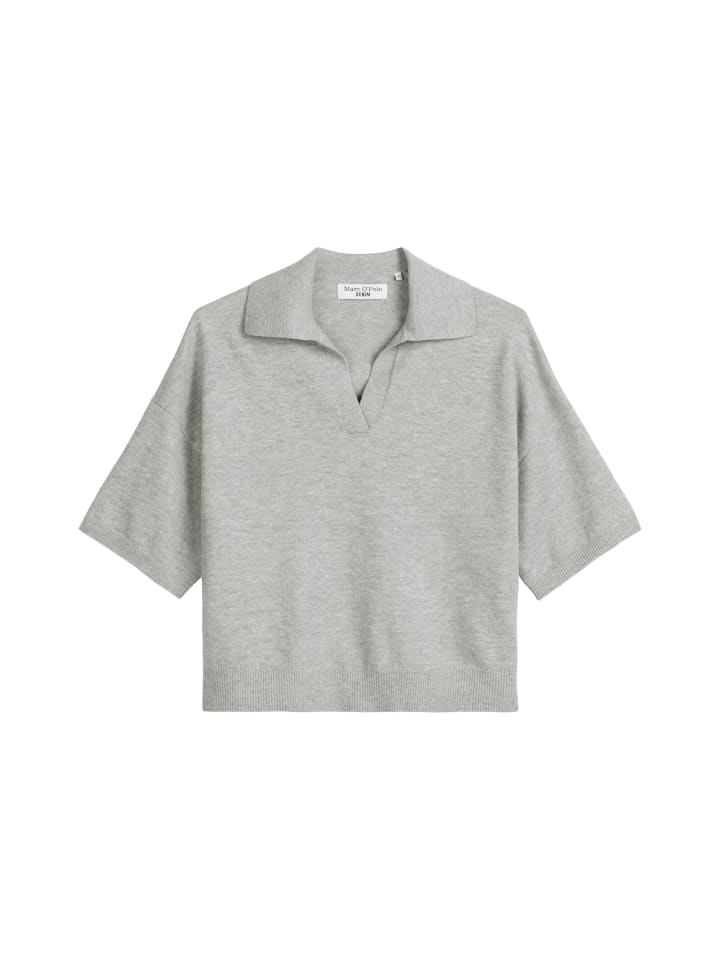 

Marc O'Polo DENIM Обычная вязаная рубашка-поло цвета «Каменный меланж»