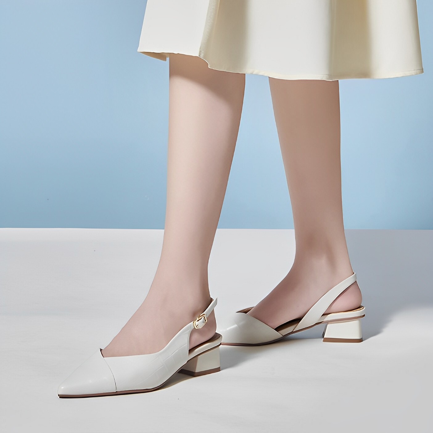Туфли женские на высоком каблуке Pt'Son, цвет Gray Green — фото 3