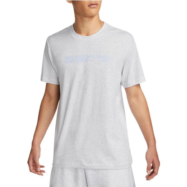 Футболка Men's Nike Solid Color Logo Alphabet Pattern Printing Round Neck Casual Short Sleeve Light Grey T-Shirt, мультиколор — фото 3
