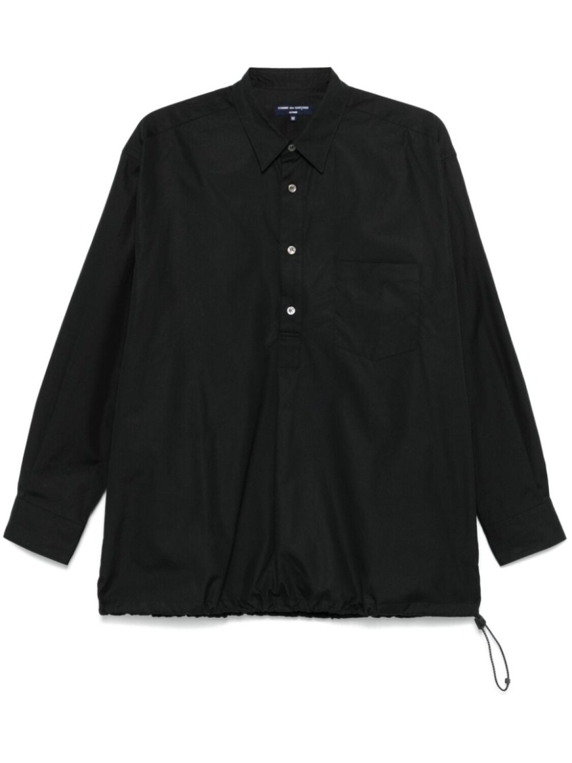 

Comme des Garçons Homme рубашка с кулиской на подоле, черный