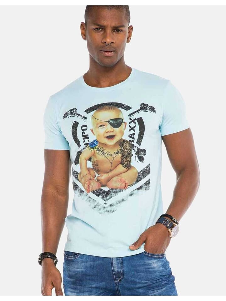 

Футболка Cipo & Baxx T-Shirts, светло-синий