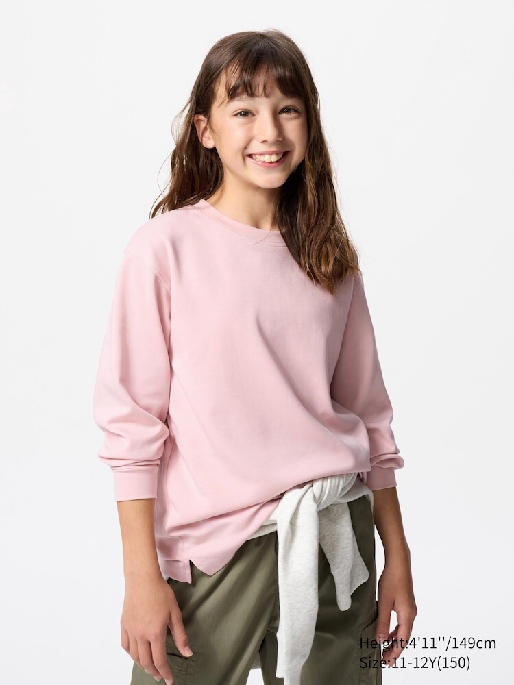 

Лонгслив с круглым вырезом Uniqlo, цвет 11 розовый