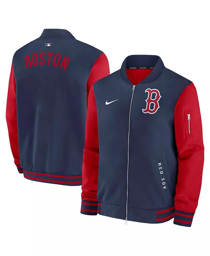 

Мужская бомбер-куртка Boston Red Sox Authentic Collection Dugout на молнии, цвет: синий/красный Nike