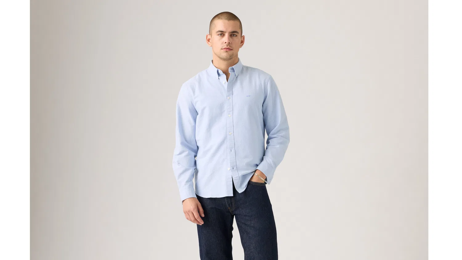 Настоящая рубашка на пуговицах Levi's, Blue — фото 2