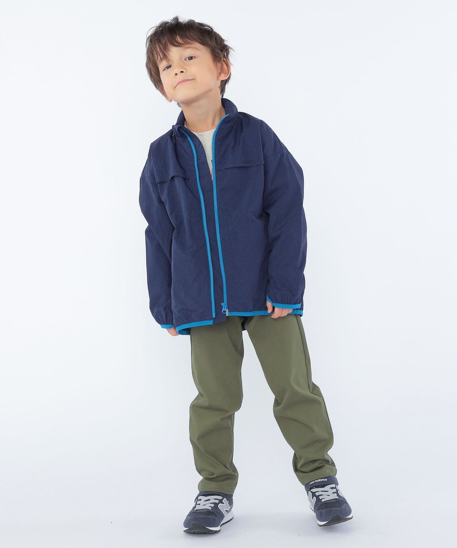 Детская толстовка на молнии SHIPS: 100~130 см / <Водоотталкивающая> SHIPS KIDS, Navy — фото 4