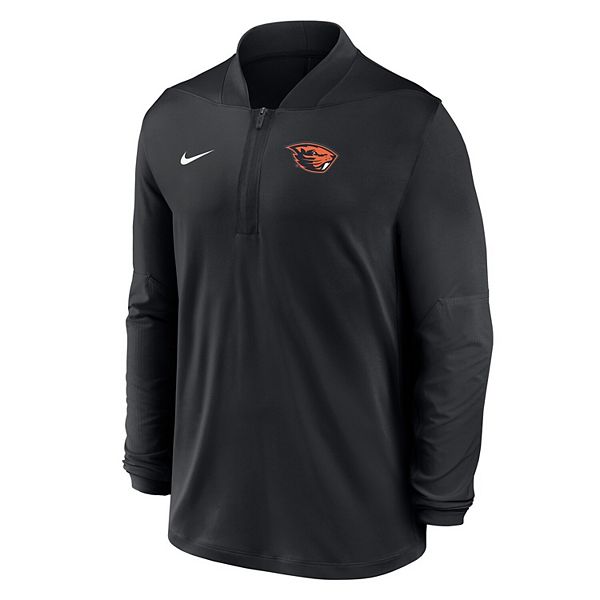 Мужская черная толстовка Oregon State Beavers Dri-Fit с полузастежкой Nike — фото 3