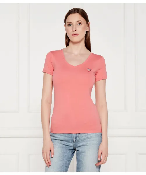 

Футболка Slim fit Guess Jeans, розовый