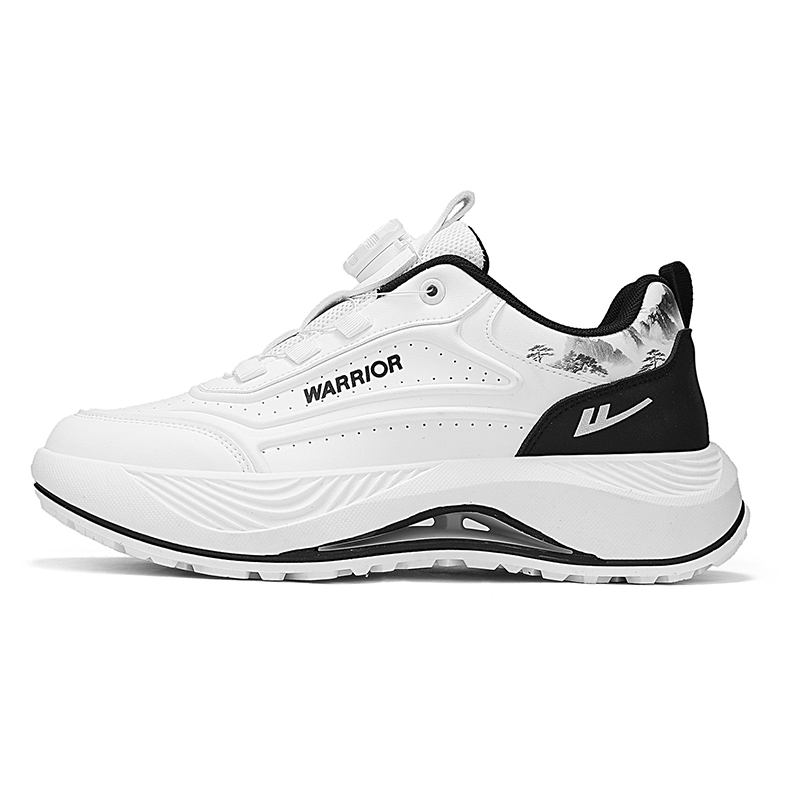 

Высокие повседневные кроссовки для мужчин Slip Resistant, Abrasion Resistant, Coverage Height Increasing WARRIOR, белый черный