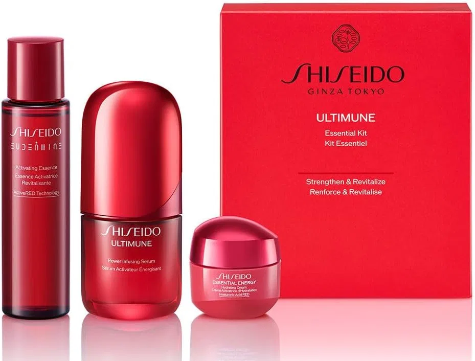 Набор для ухода за кожей SHISEIDO Ultimune: сыворотка 30 мл + лосьон 70 мл + крем 30 г Shiseido Ginza Tokyo