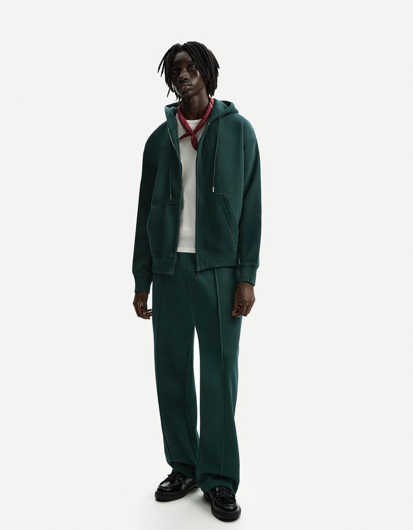 

Широкие брюки из плюша Bershka, зеленый