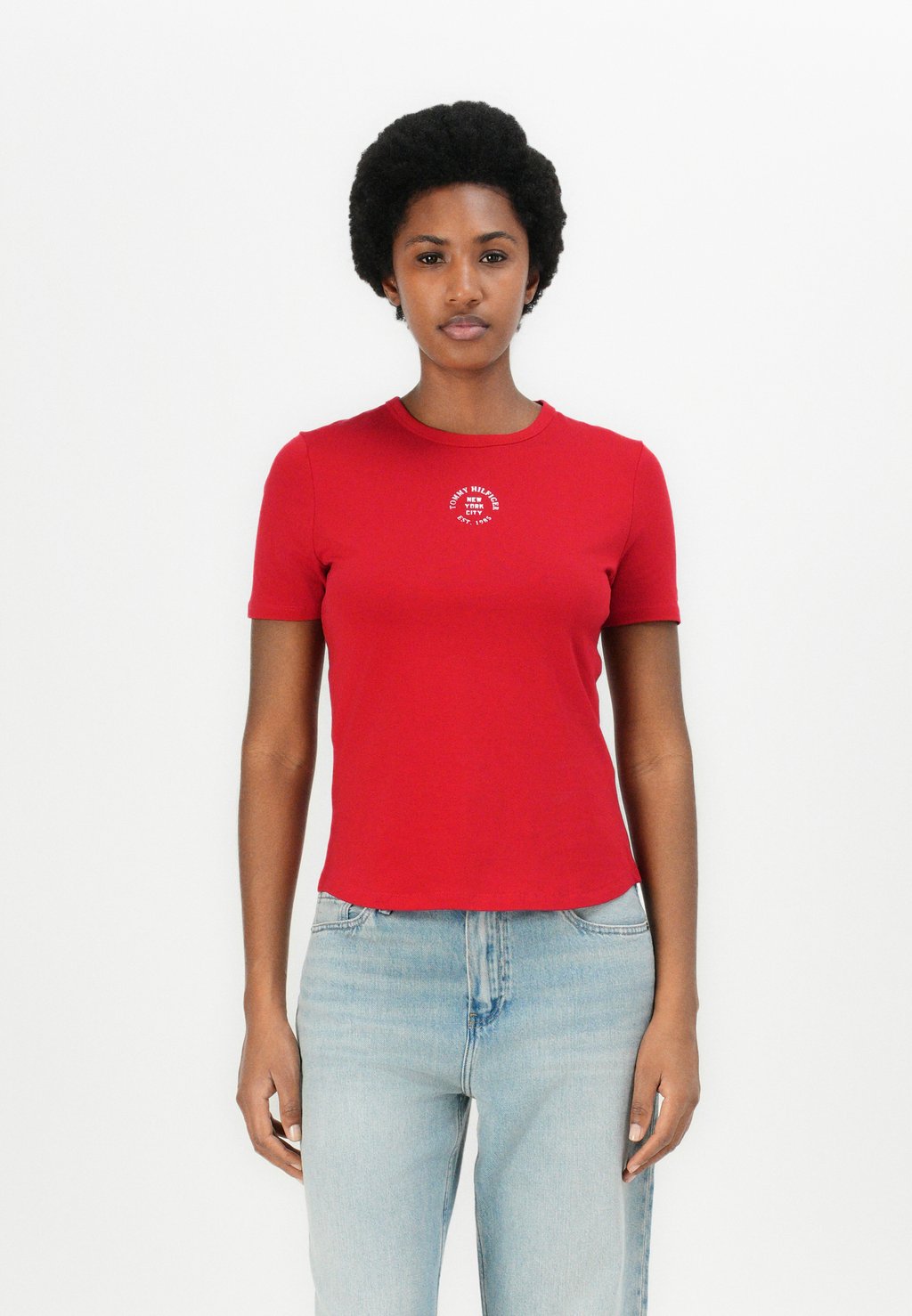 

Футболка с принтом STAMP LOGO SLIM TEE Tommy Hilfiger, красный