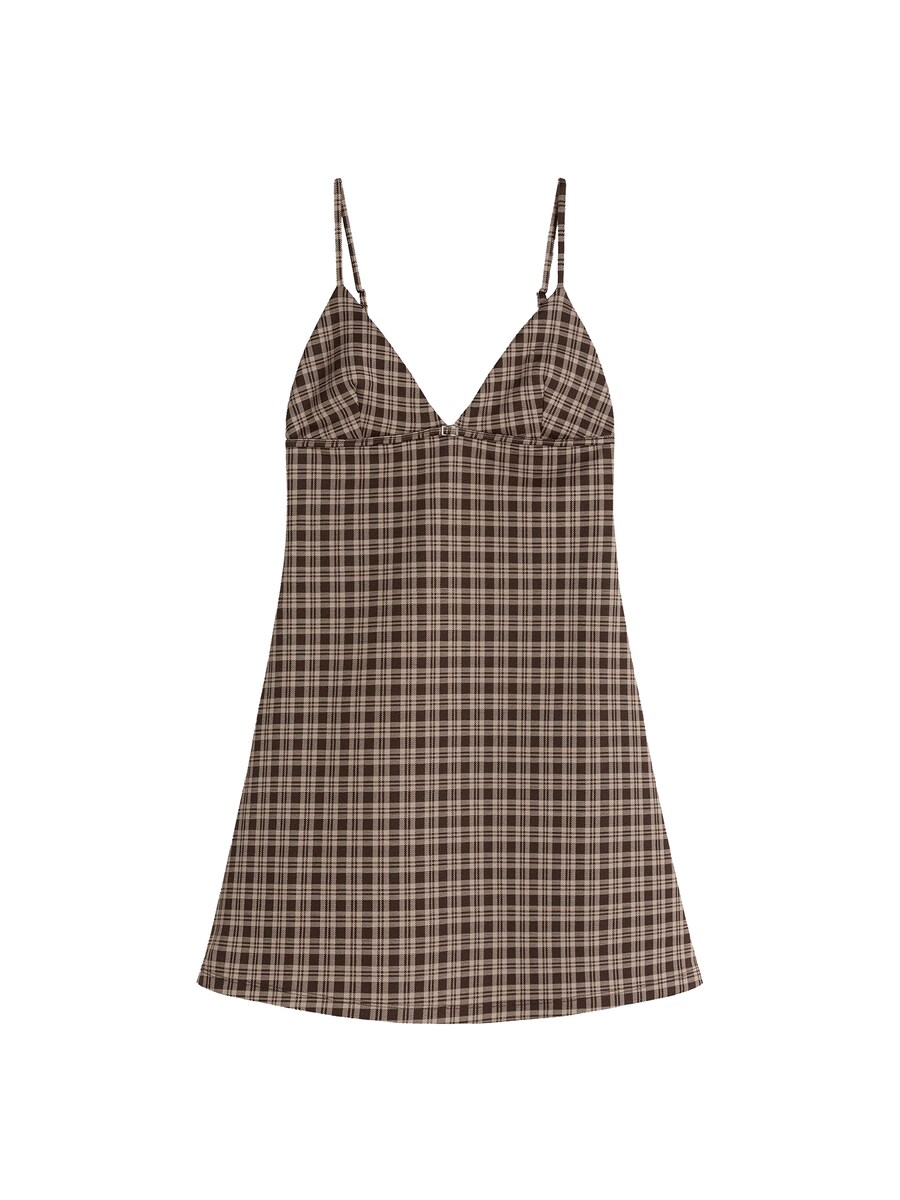 

Мини платье Bershka, Cappuccino/Dark brown