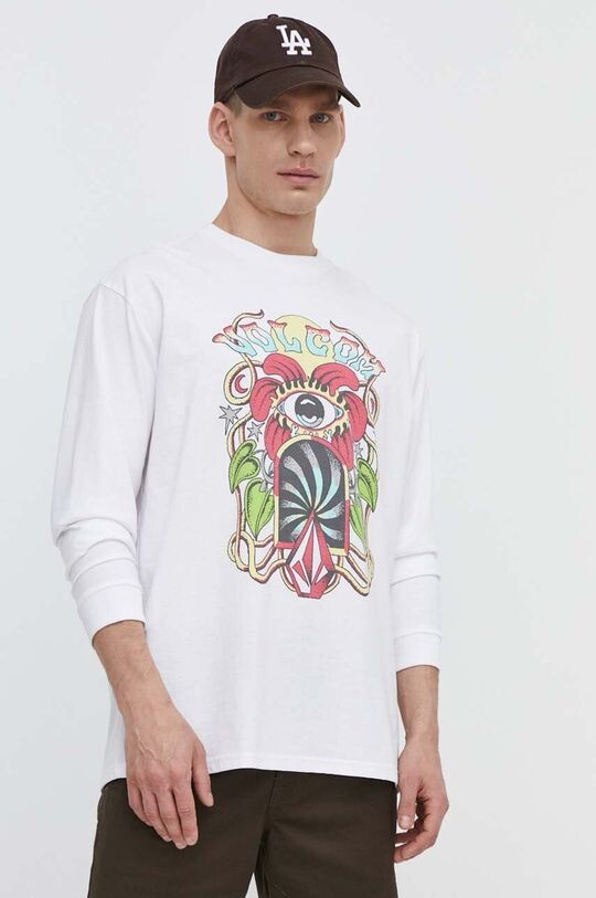 

Хлопковая рубашка с длинным рукавом Volcom, белый
