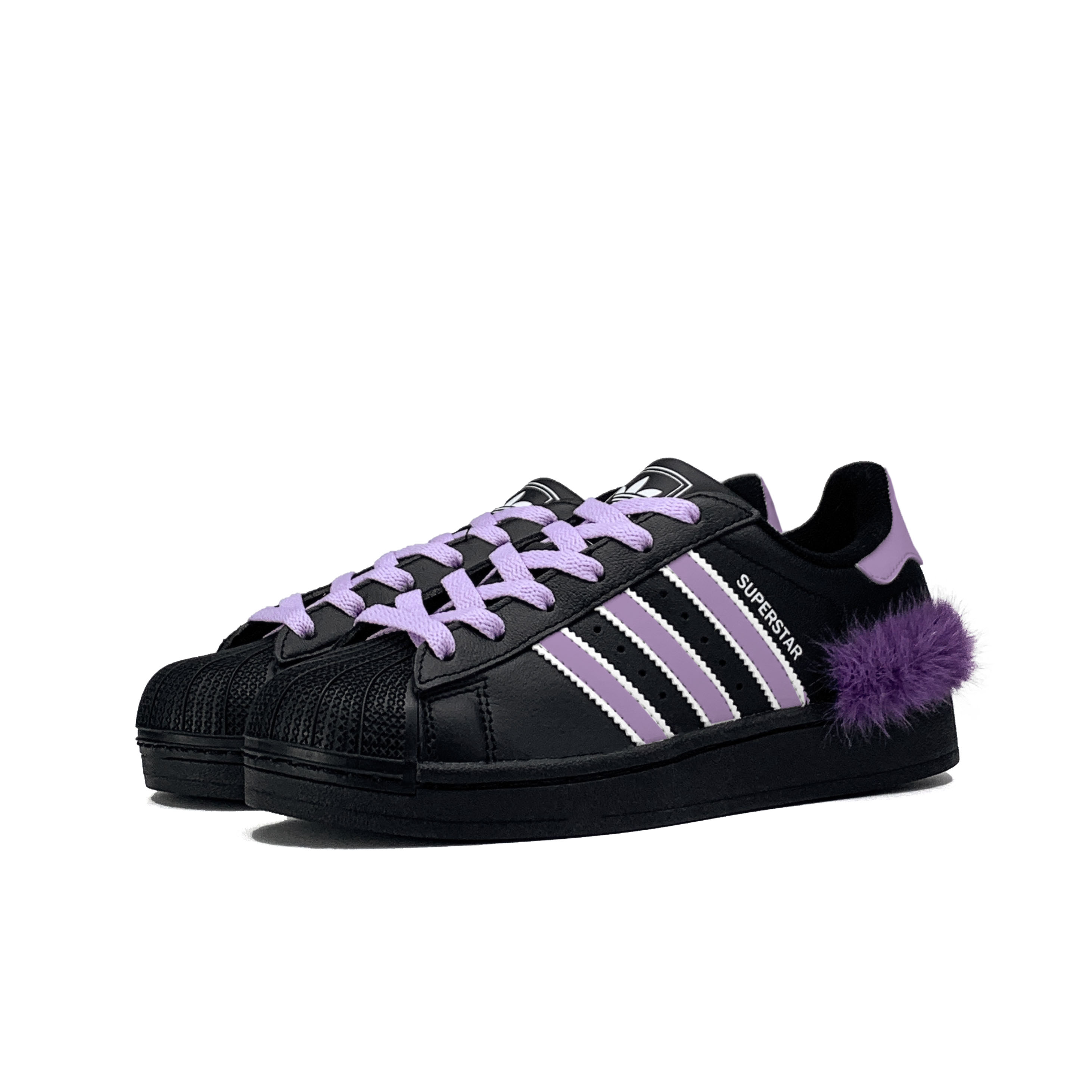 Adidas Originals Superstar 2 Purple Lotus Smoke устойчивые к истиранию низкие детские скейтбординг кроссовки Purple для подростков — фото 4