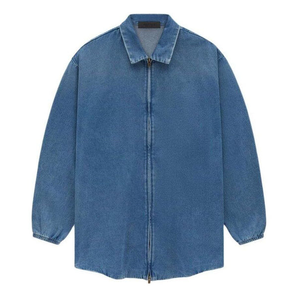 

Рубашка ss24 denim overshirt 'medium wash' Fear Of God Essentials, синий