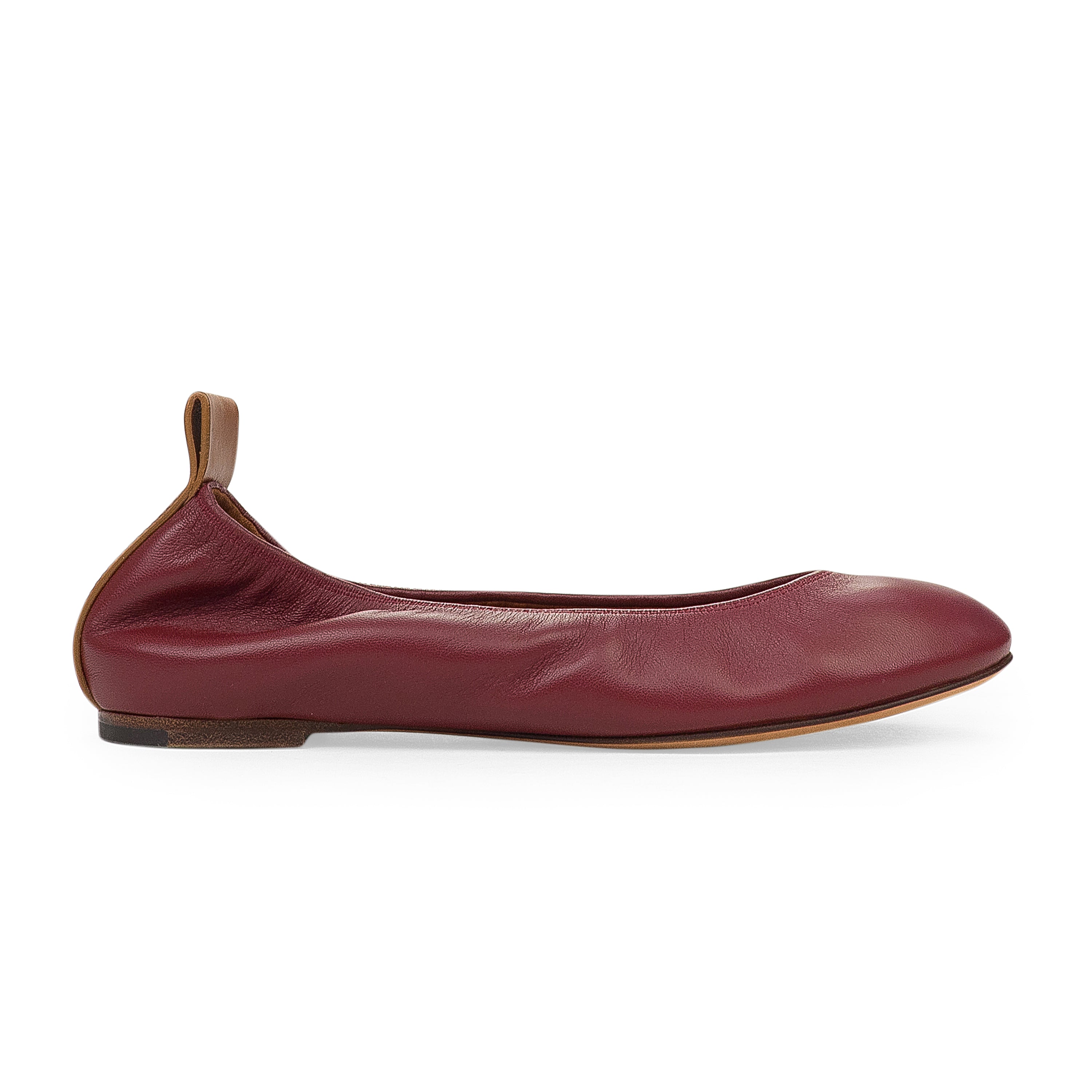 Коричневые балетки Lanvin