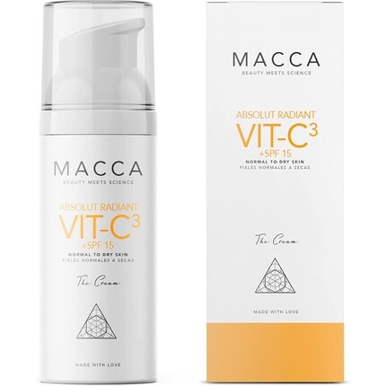 Absolut Radiant Витамин С Крем Spf15 Восстанавливающий увлажняющий крем 50 мл, Macca Beauty Meets Science — фото 2
