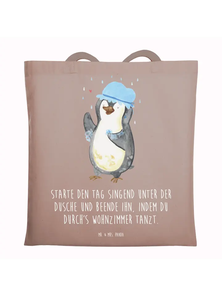 

Сумка для переноски Mr & Mrs Panda Pinguin Duschen, пастельно-коричневый