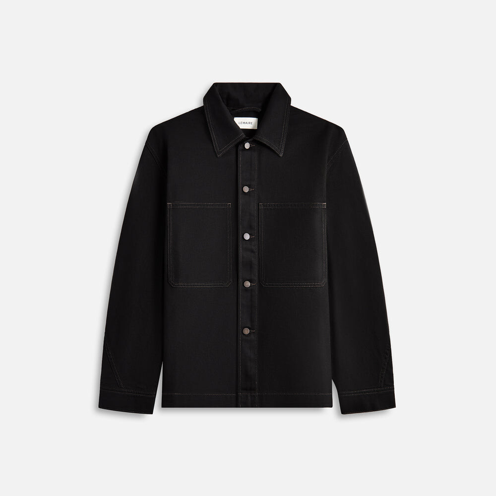 

Рубашка Lemaire Twisted Sleeve Boxy Overshirt, черный