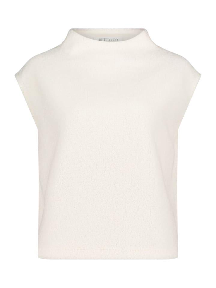 

Толстовка с разрезами по бокам в кремово-белом цвете BETTY & CO, Бежевый, Толстовка с разрезами по бокам в кремово-белом цвете BETTY & CO