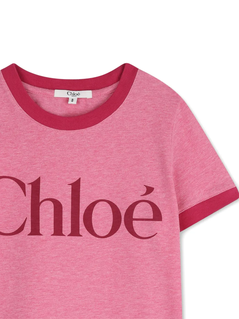 Футболка с логотипом Chloé Kids, розовый — фото 3