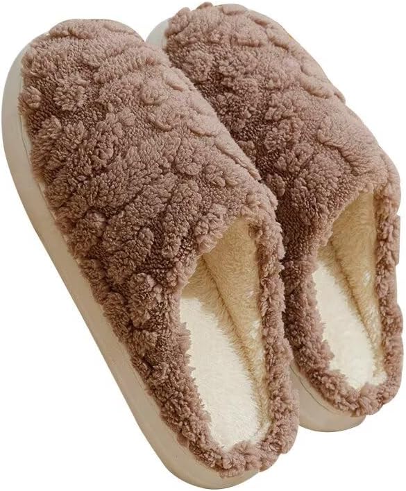 

Тапочки Zonkacen для женщин и мужчин, мягкие хлопковые, для зимы, для дома и спальни, Coffee