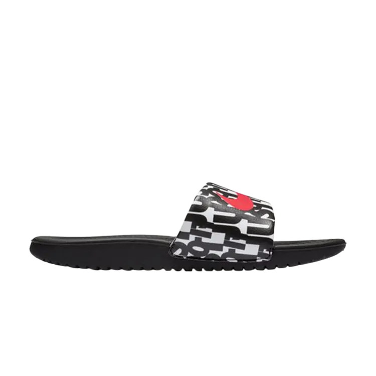 

Кроссовки Nike Kawa Print Slide GS 'Just Do It', черный