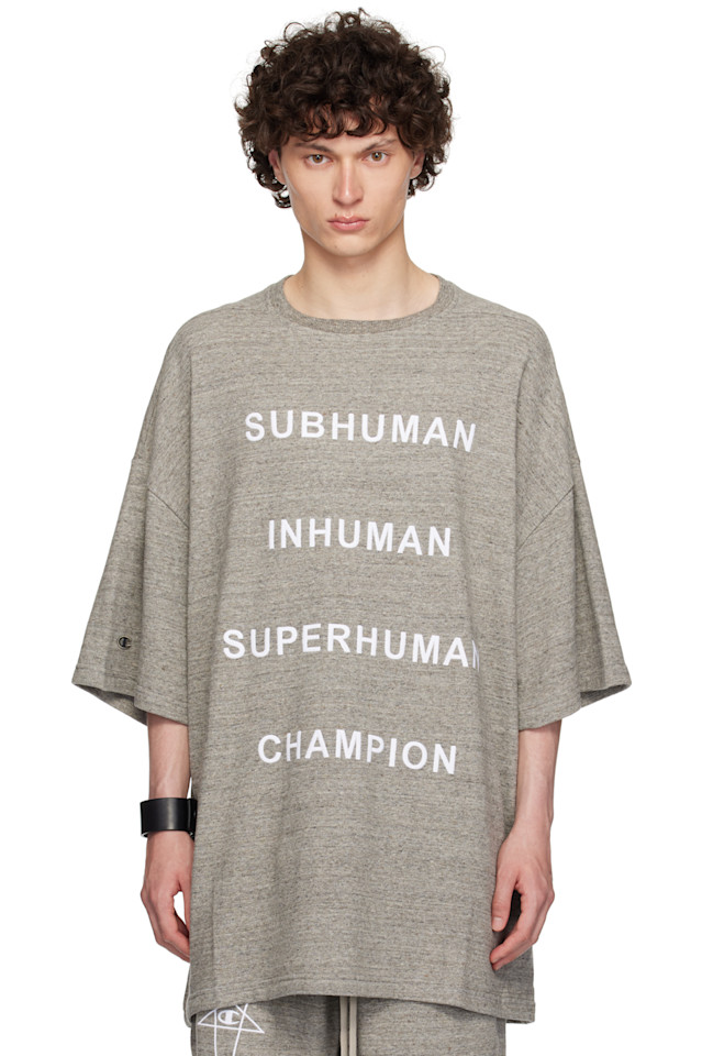 

Футболка Tommy в стиле Champion Edition Rick Owens, серый