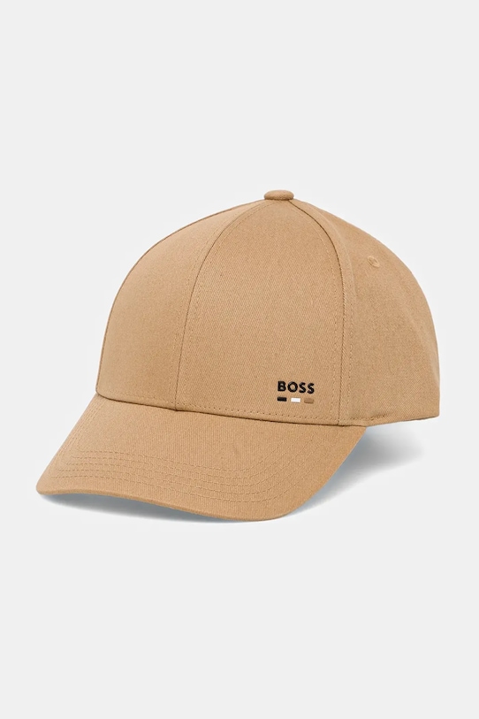 

Хлопковая кепка с козырьком Boss, коричневый