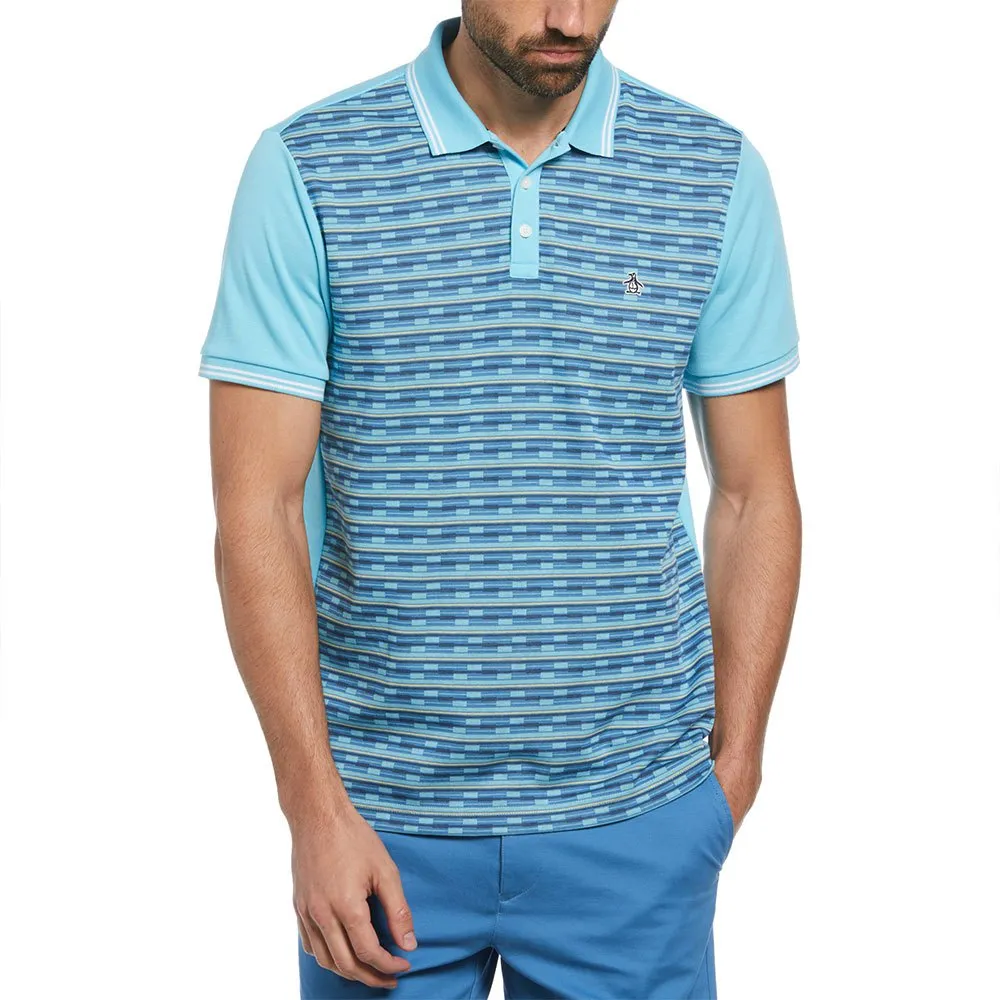 

Поло Original Penguin Geo Jacquard Front Interlock, синий