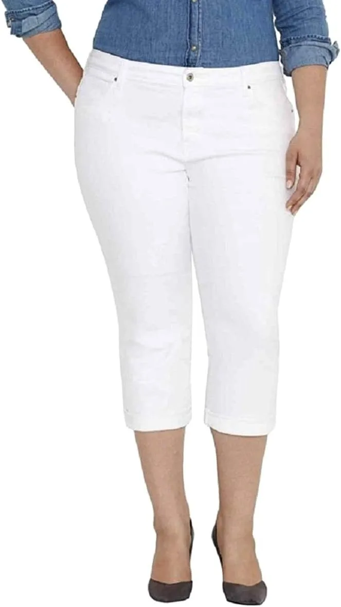 

Jack David Ling женские джинсы капри plus size stretch twill denim Jeans for Love