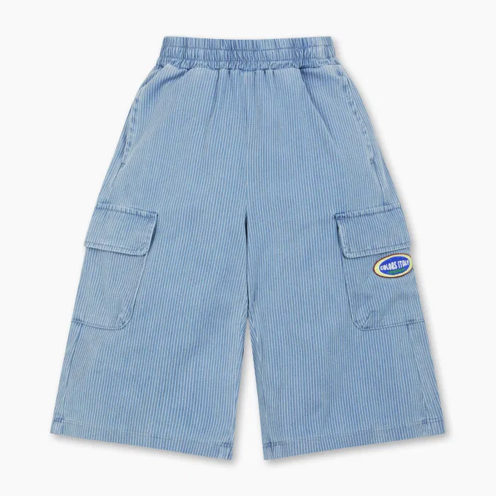 Детские синие джинсовые брюки-карго от Benetton Kids