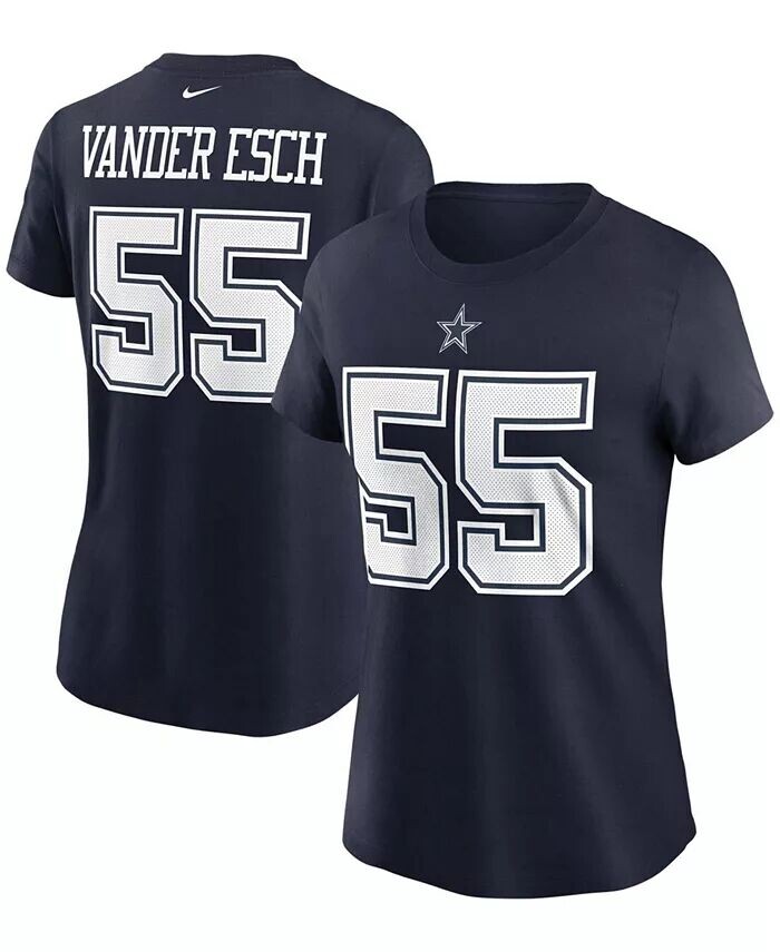 

Женская темно-синяя футболка с именем и номером Leighton Vander Esch Dallas Cowboys Nike