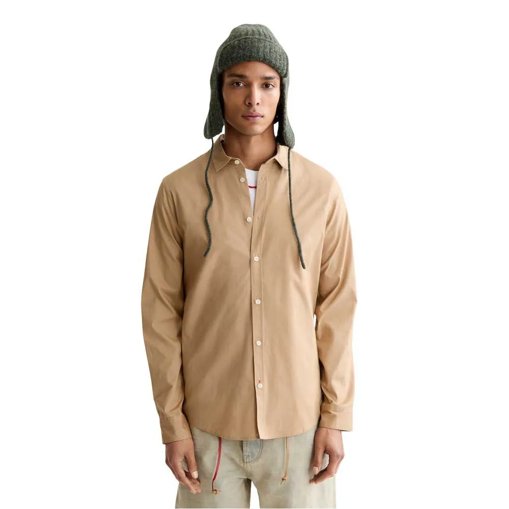

Рубашка Scotch & Soda Solid Slim Fit Poplin, бежевый