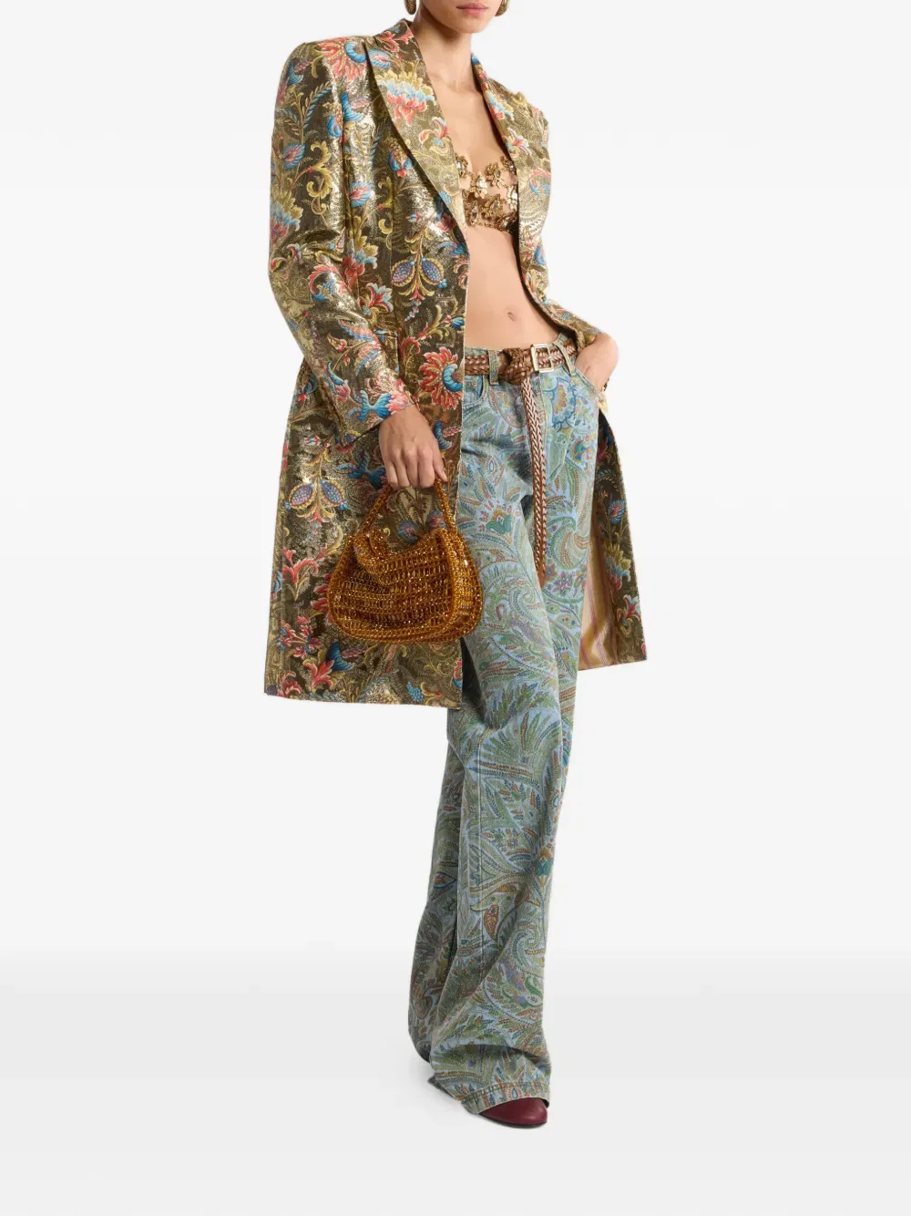 Джинсы с узором «пейсли» Etro, синий — фото 2
