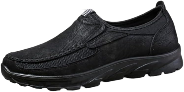 

Мужские лоферы однотонного цвета - дышащие и стильные, с подошвой и стелькой из ПУ. Повседневная спортивная обувь для осени и зимы. Подходит для работы Hoalox, черный