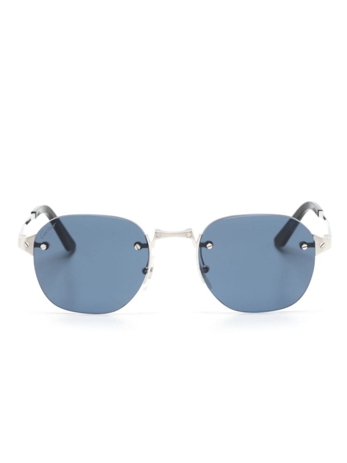

Cartier Eyewear солнцезащитные очки в круглой оправе, серебристый